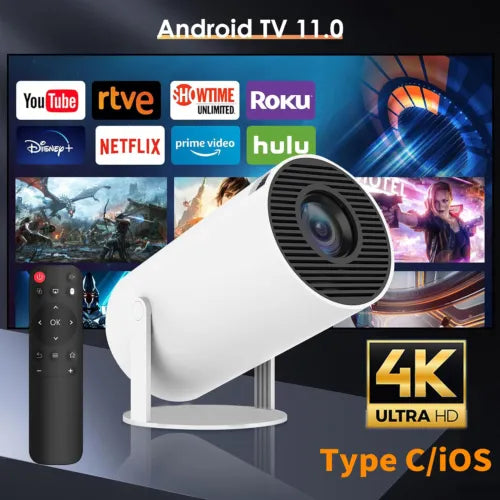 Proyector Ultra HD Para Móviles Celular Wifi Bluetooth Android Y iOS Iphone Portátil