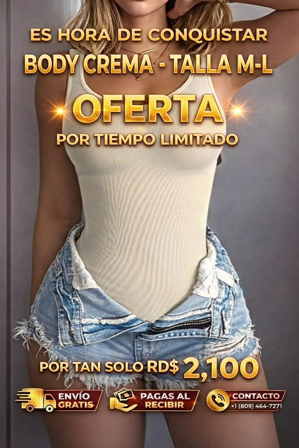 BODY CREMA - TALLA M-L