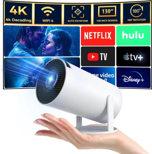 Proyector Ultra HD Para Móviles Celular Wifi Bluetooth Android Y iOS Iphone Portátil