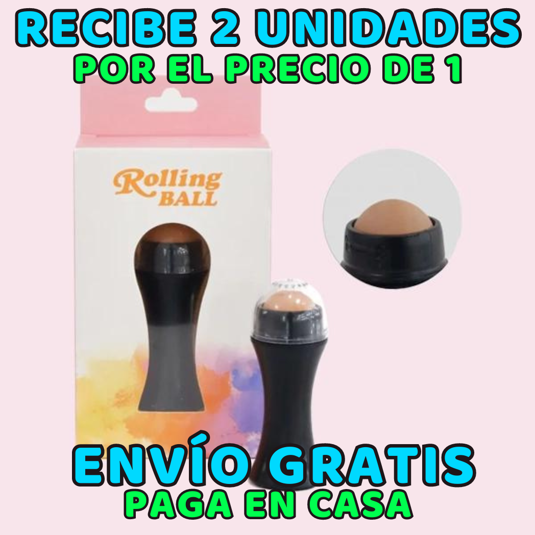 ✅ ¡Despídete de la grasa y el brillo en un instante! 😱 Luce un rostro más natural y atractivo. (💥Pago contra entrega💥) Incluye 2 rodillos volcánicos.