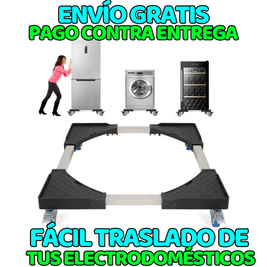 Base Ajustable con Ruedas para Electrodomésticos