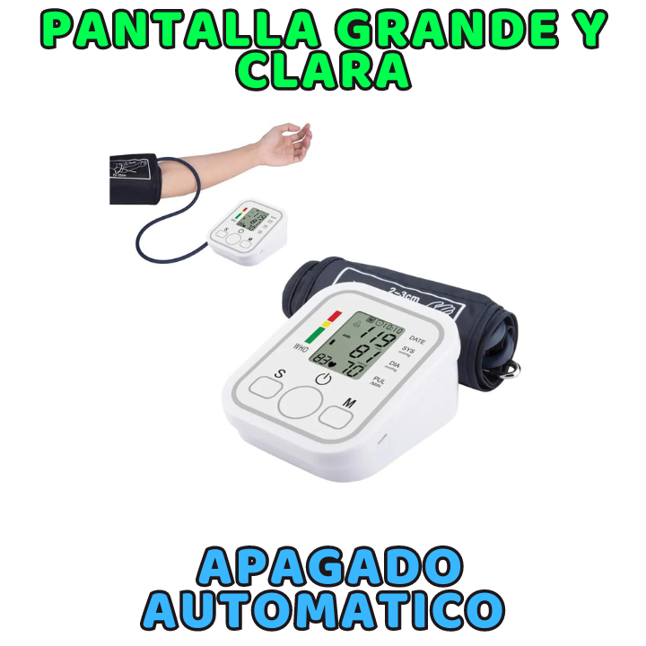 🌟 ¡Monitorea tu salud desde la comodidad de tu hogar con nuestro Tensiómetro Digital de Brazo Automático a Pilas! 🩺