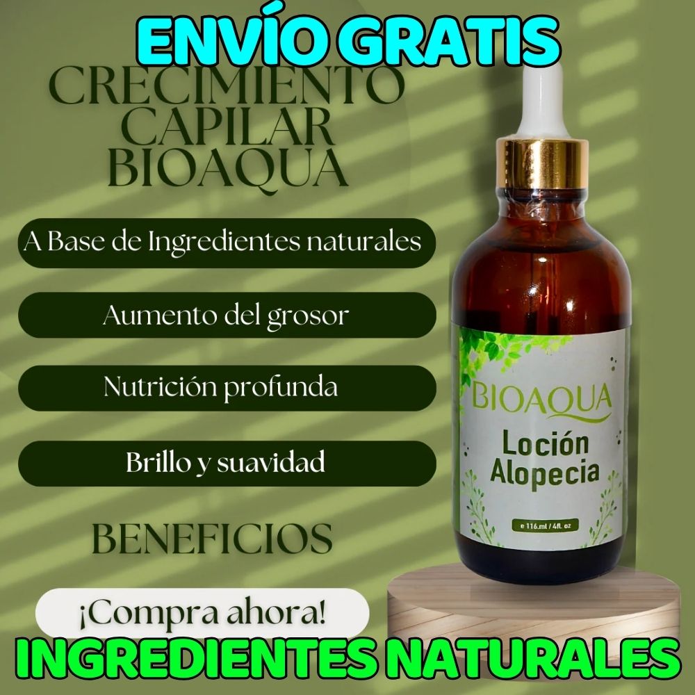 🧴¡Dile adiós a la caída del cabello con 🌿Loción Anti-Alopecia Bioaqua🌿