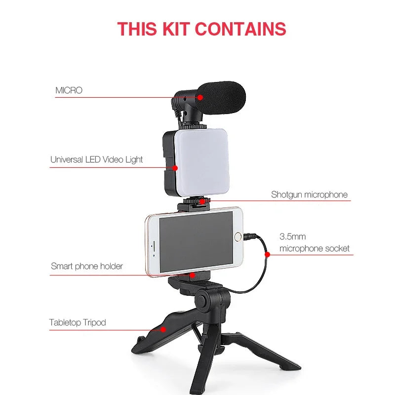¡Graba videos de manera fácil y rápida con nuestro kit de vlogueo! Ideal para vloggers y creadores de contenido.