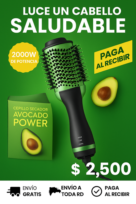 Cepillo Mágico Aguacate  Brillo al Máximo